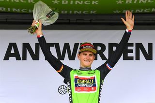 Matej Mohoric (Bahrain-Merida) leads the overall classification at the BinckBank Tour after stage 3