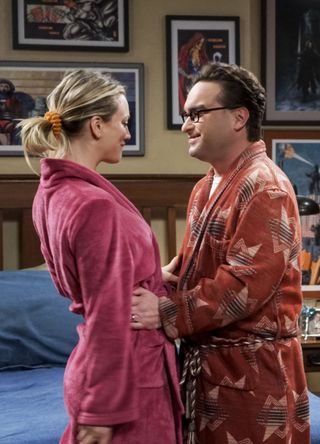 Kaley Cuoco and Johnny Galecki.