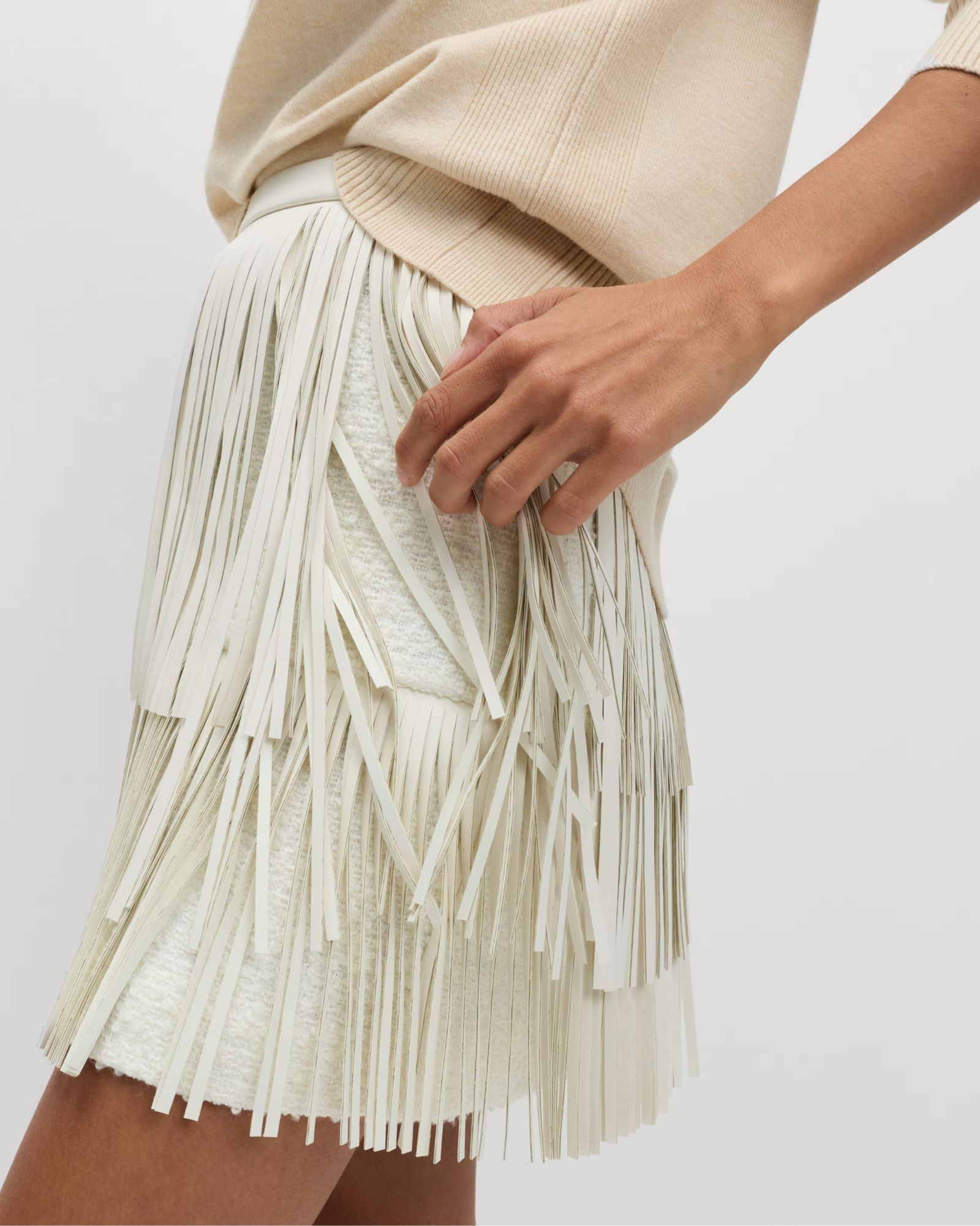 M&S Fringe Detail Mini Skirt