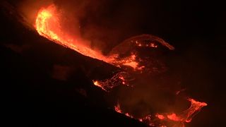 An eruption started at the Kilauea summit on Dec. 20, 2020, at approximately 9:30 p.m. HST with multiple fissures opening on the walls of Halemaʻumaʻu crater.