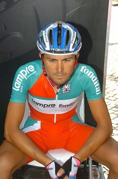 Marzio Bruseghin (Lampre-Fondital) focused.