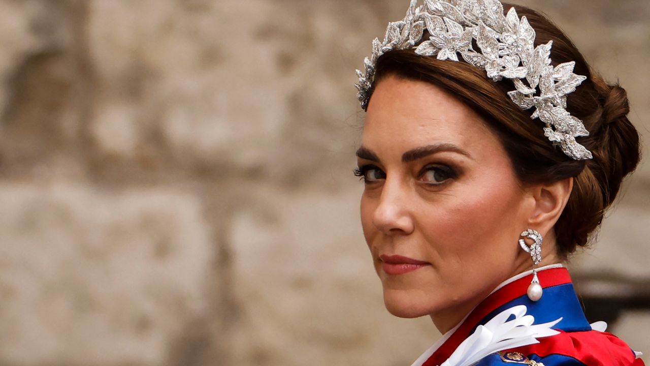 Britain&#039;s Catherine, Princess of Wales arrives at Westminster Abbey in central London on May 6, 2023, ahead of the coronations of Britain&#039;s King Charles III and Britain&#039;s Camilla, Queen Consort. - The set-piece coronation is the first in Britain in 70 years, and only the second in history to be televised. Charles will be the 40th reigning monarch to be crowned at the central London church since King William I in 1066. Outside the UK, he is also king of 14 other Commonwealth countries, including Australia, Canada and New Zealand. Camilla, his second wife, will be crowned queen alongside him, and be known as Queen Camilla after the ceremony. (Photo by Odd ANDERSEN / AFP) (Photo by ODD ANDERSEN/AFP via Getty Images)