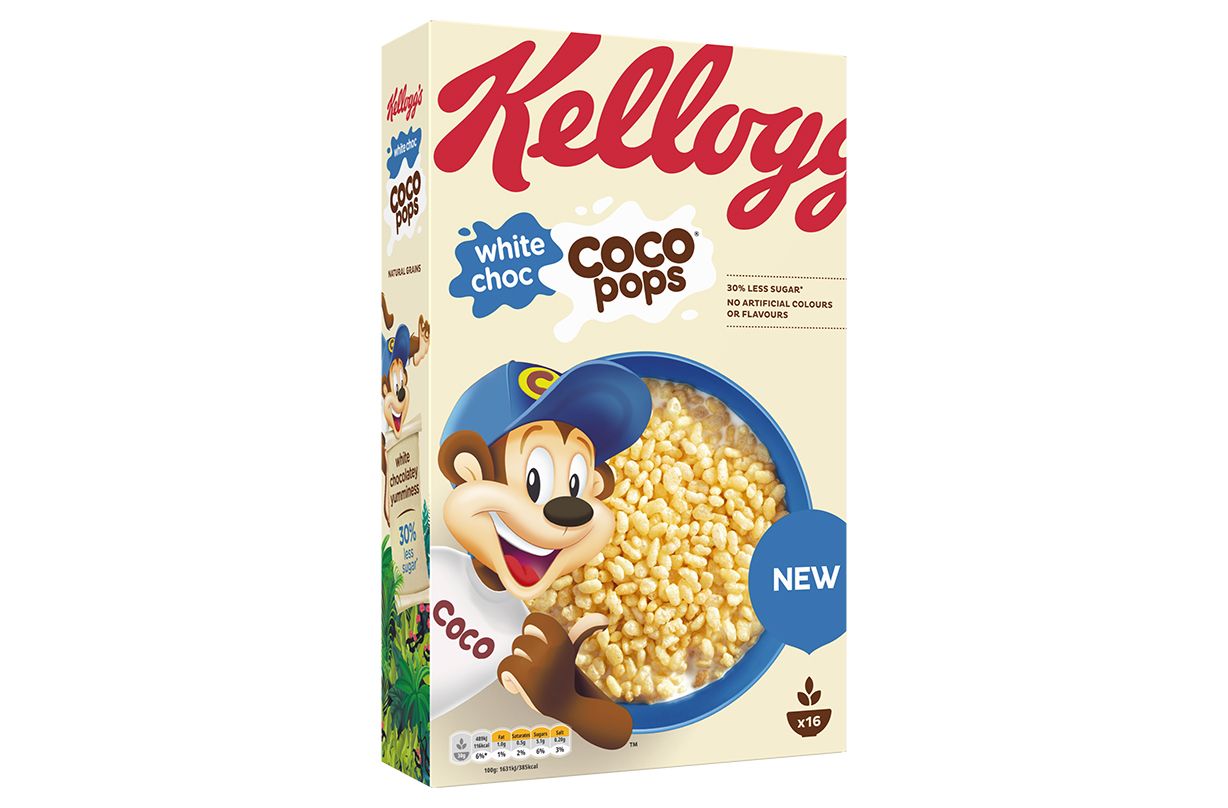 kelloggs launch white chocolate coco pops