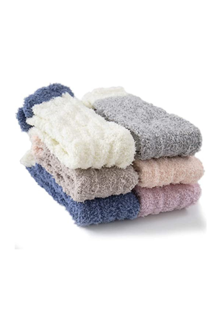 Fuzzy Socks for Women, Warm Soft Fluffy Socks Thick Cozy Plush Sock Winter Christmas Socks for Women 6 or 5 Pairs