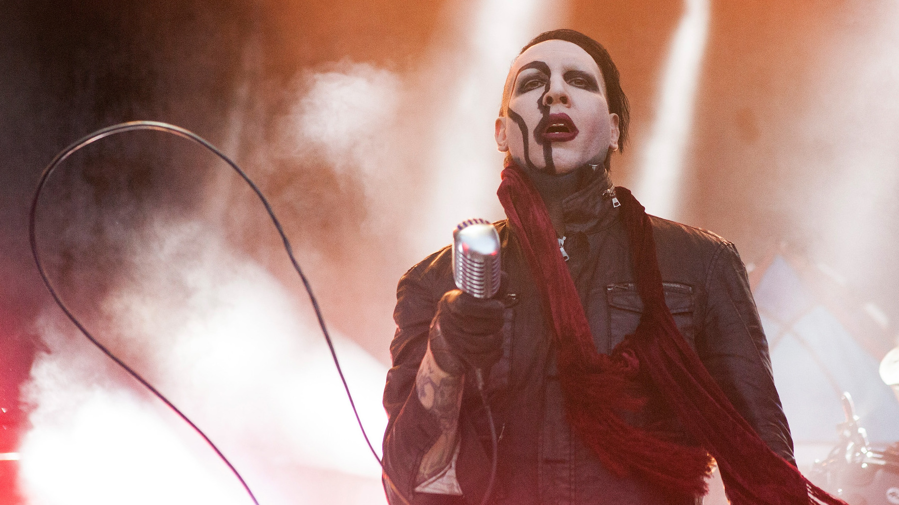 Marilyn Manson at the FirstMerit Bank Pavilion at Northerly Island on August 7, 2015 in Chicago, Illinois