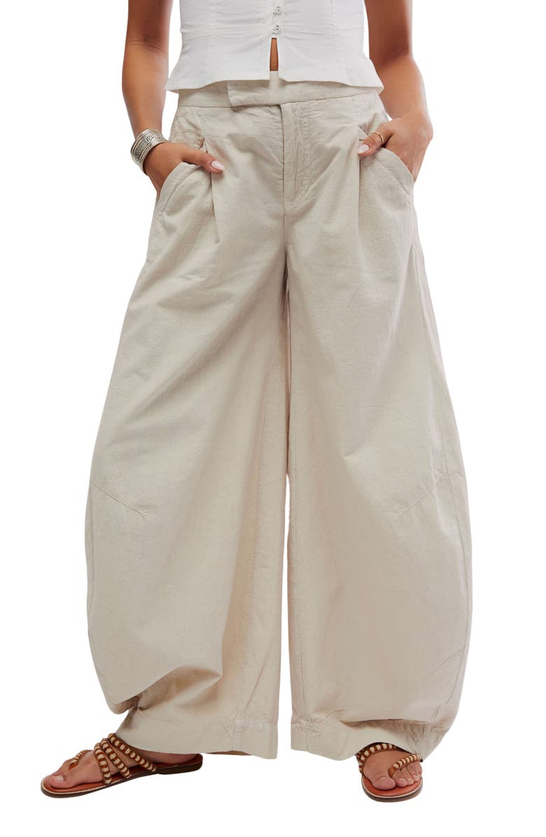 Tegan Washed Cotton Barrel Pants