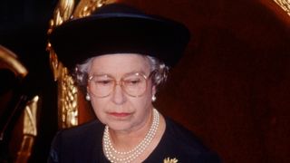 Queen Elizabeth II At The Guildhall In London Making Her 'annus Horribilis' Speech