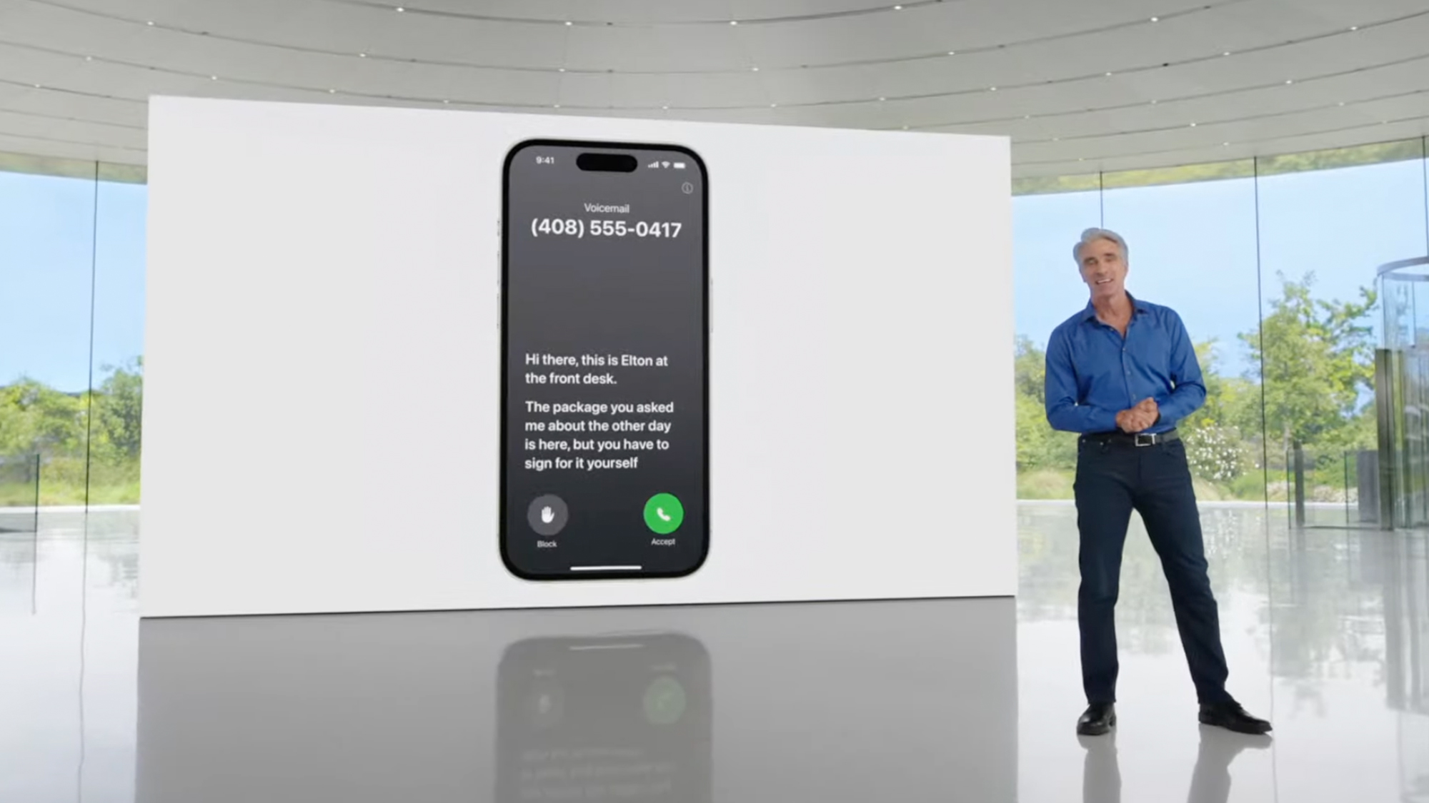 iOS 17 buzón de voz en directo WWDC 2023 Craig Federighi