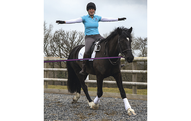 Balance exercises on the lunge rein with Amy Gilbert