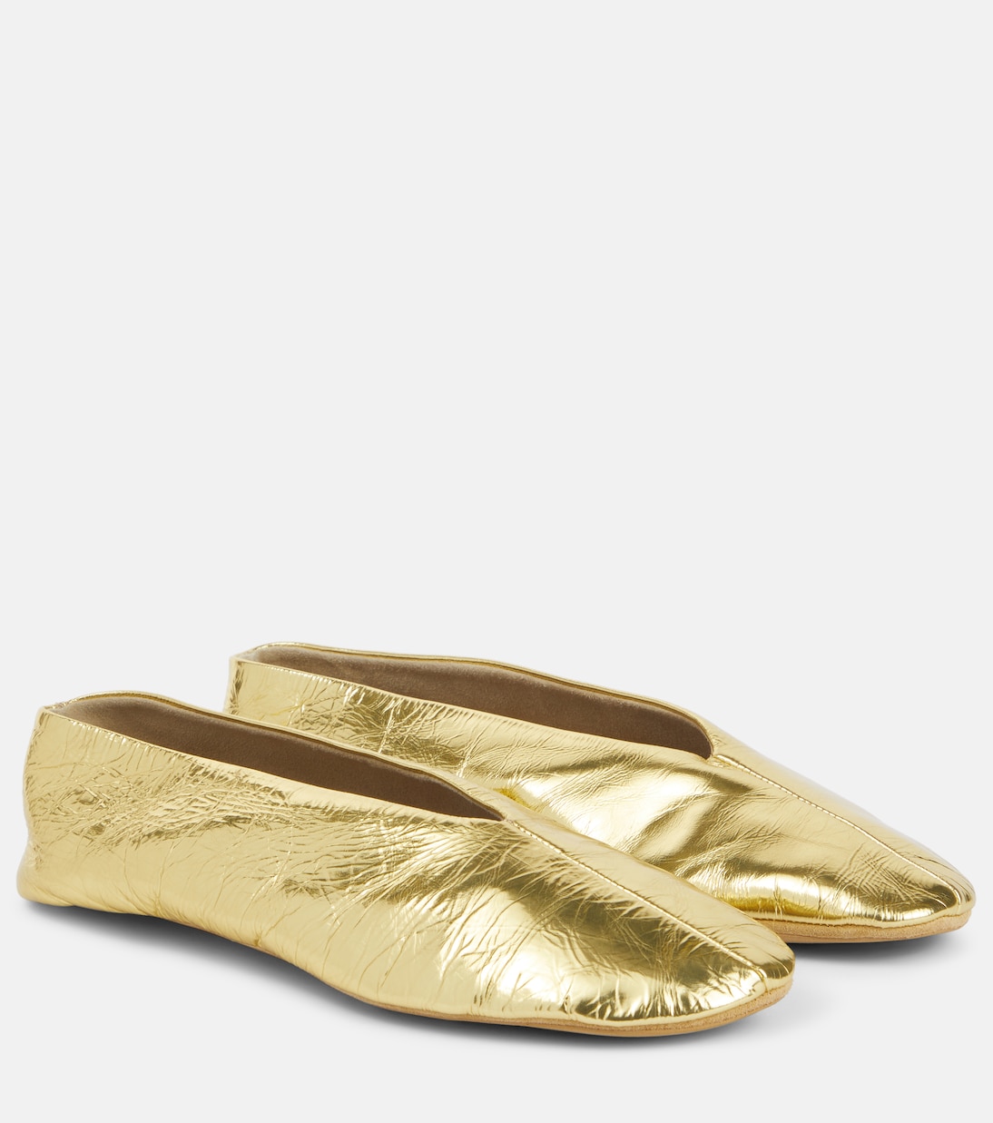 Stella Metallic Leather Ballet Flats