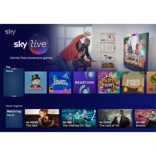 Sky Live menu page