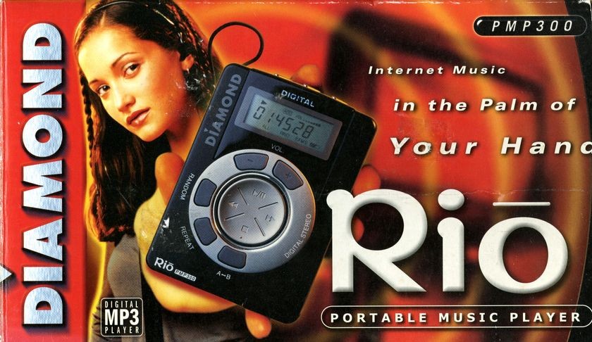 Advertisement for the Diamond Rio MP3 player