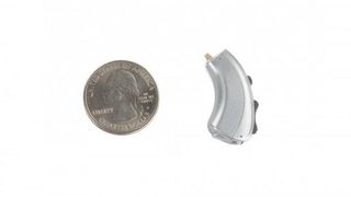 Ovation Boost Digital Hearing Aid review: an image showing how small the hearing aid is