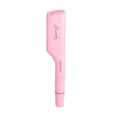 Mermade Hair Double Hair Waver Tool - Double 1" Barrel Iron for Crimp-Free Beach Waves, Hair Curler for Women, Ionic Ceramic Plates, Reduces Frizz, Suitable for Short, Medium, & Long Hair - Pink