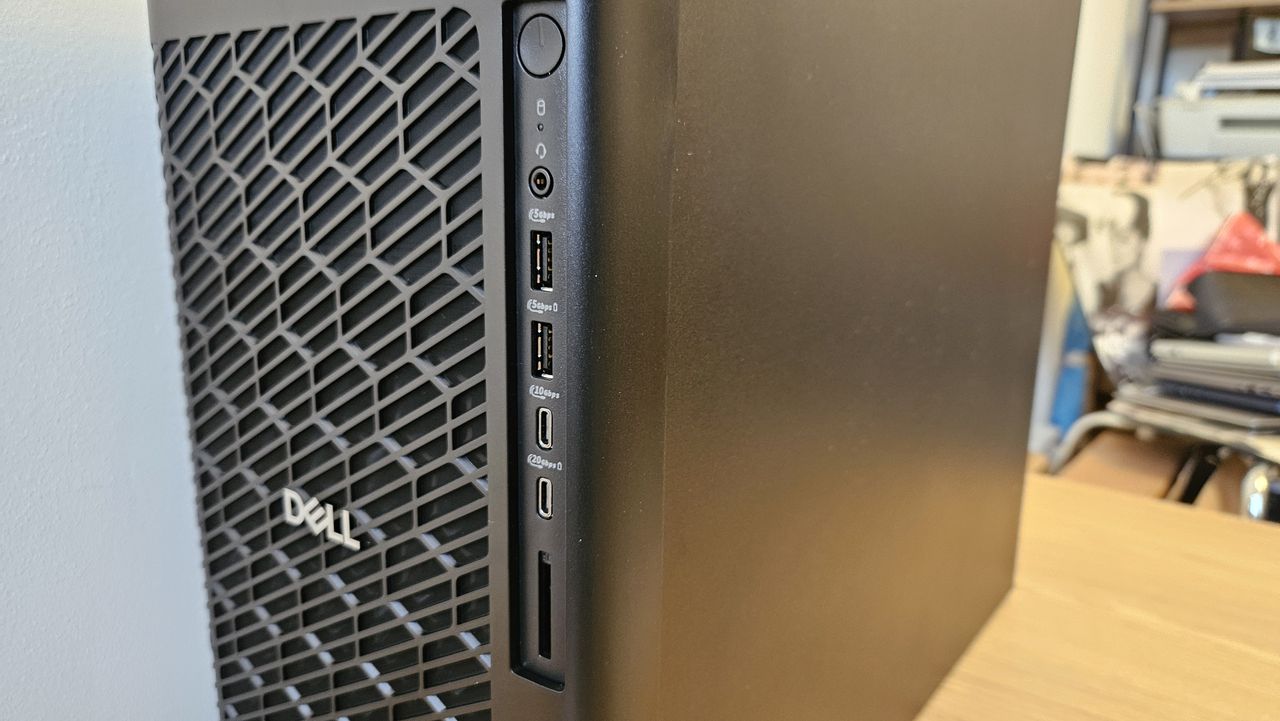 The Dell Pro Max Tower T2 on a desk