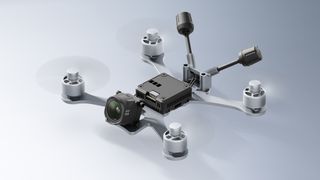 DJI O4 Air unit components attached to a generic drone frame