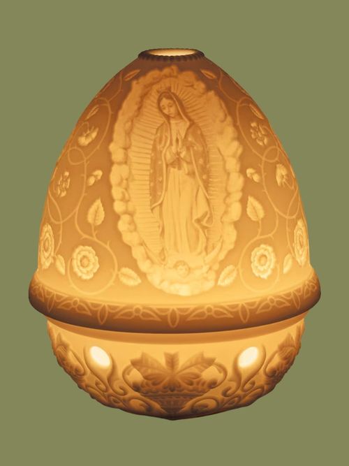 Lady of Guadalupe Lithopane Votive Light