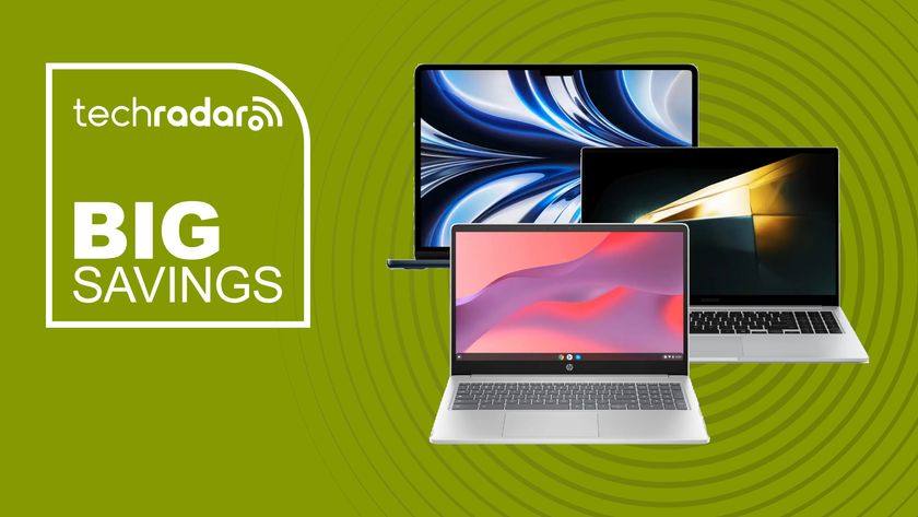 MacBook, Samsung Galaxy Book and HP Chromebook on a green background