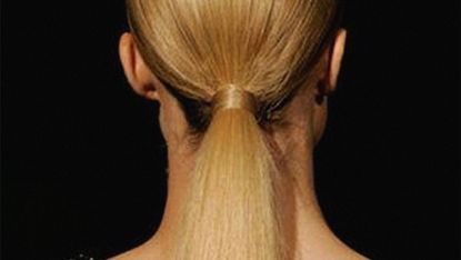 blond ponytail