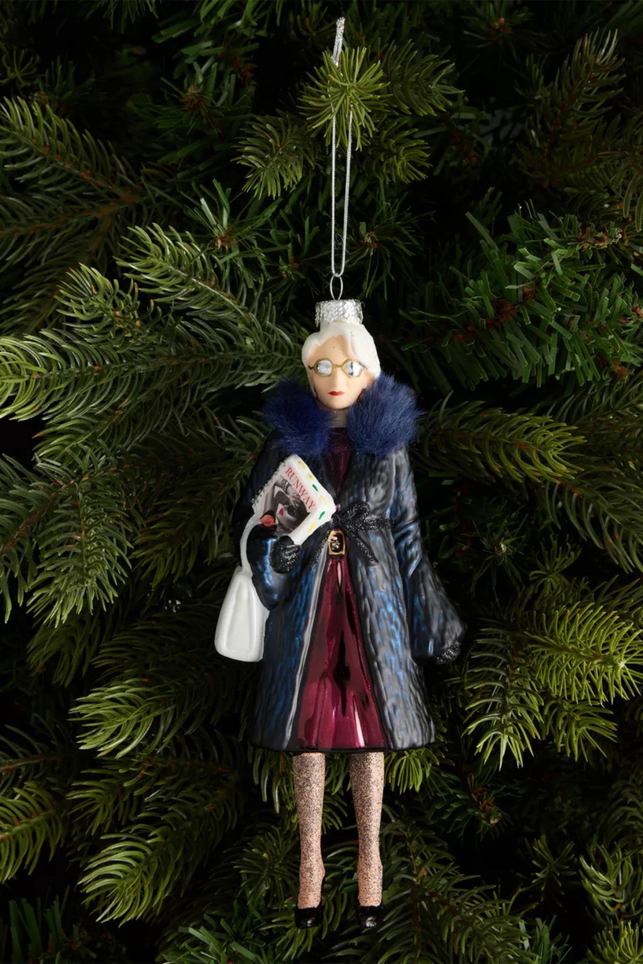 SELFRIDGES EDIT, Miranda Priestly Glass Christmas Decoration