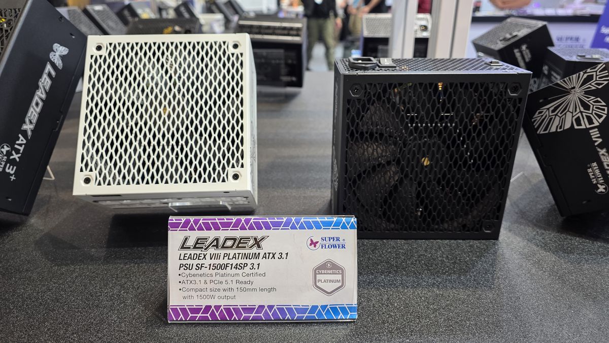 Super Flower Leadex PSUs, note the proprietary 9-pin universal "super connectors"