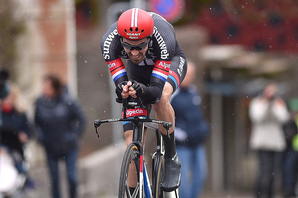 Tom Dumoulin (Giant-Alpecin) was second in the Romandie prologue time trial