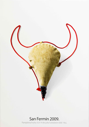 One of the 2009 Pamplona Festival's high-colour posters