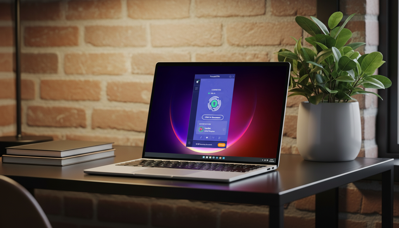 PrivadoVPN Free home page on Windows