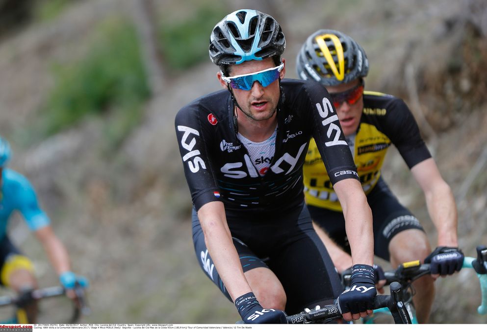 Woet Poels (Team Sky) saw his title defence fall apart on the final climb of stage 4