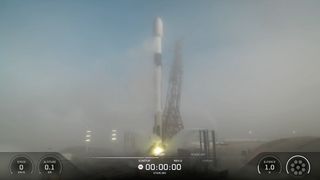 A SpaceX Falcon 9 rocket tries to launch 29 Starlink satellites from Vandenberg Space Force Base on July 20, 2026. The launch aborted at the last second.