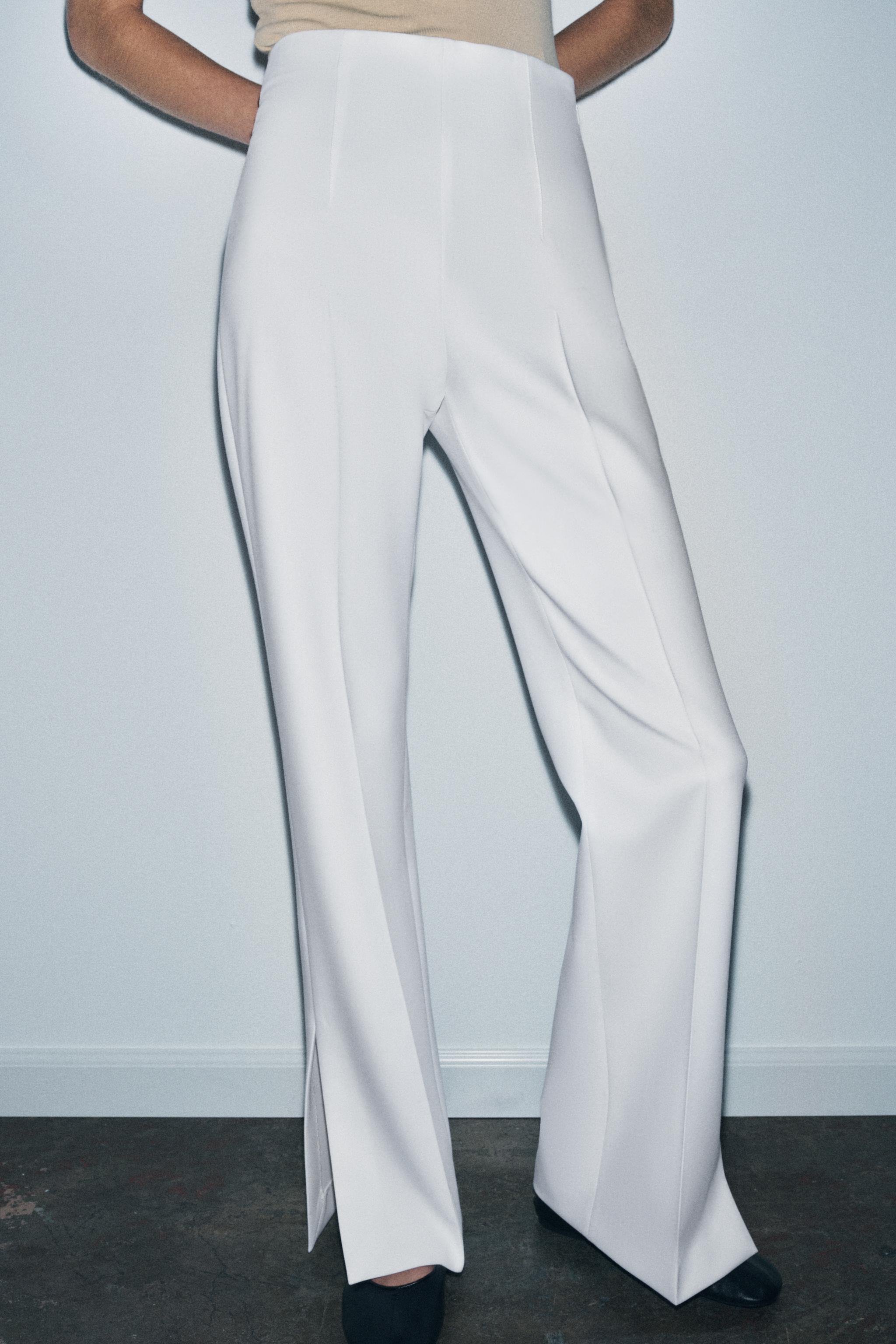 Zw Collection Flare Pants With Vents