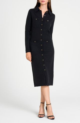 Morgan Long Sleeve Midi Sweater Dress