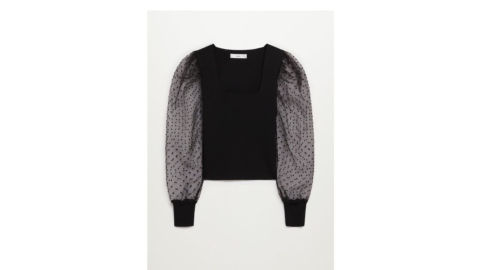 Mango Plumeti Sleeves Top