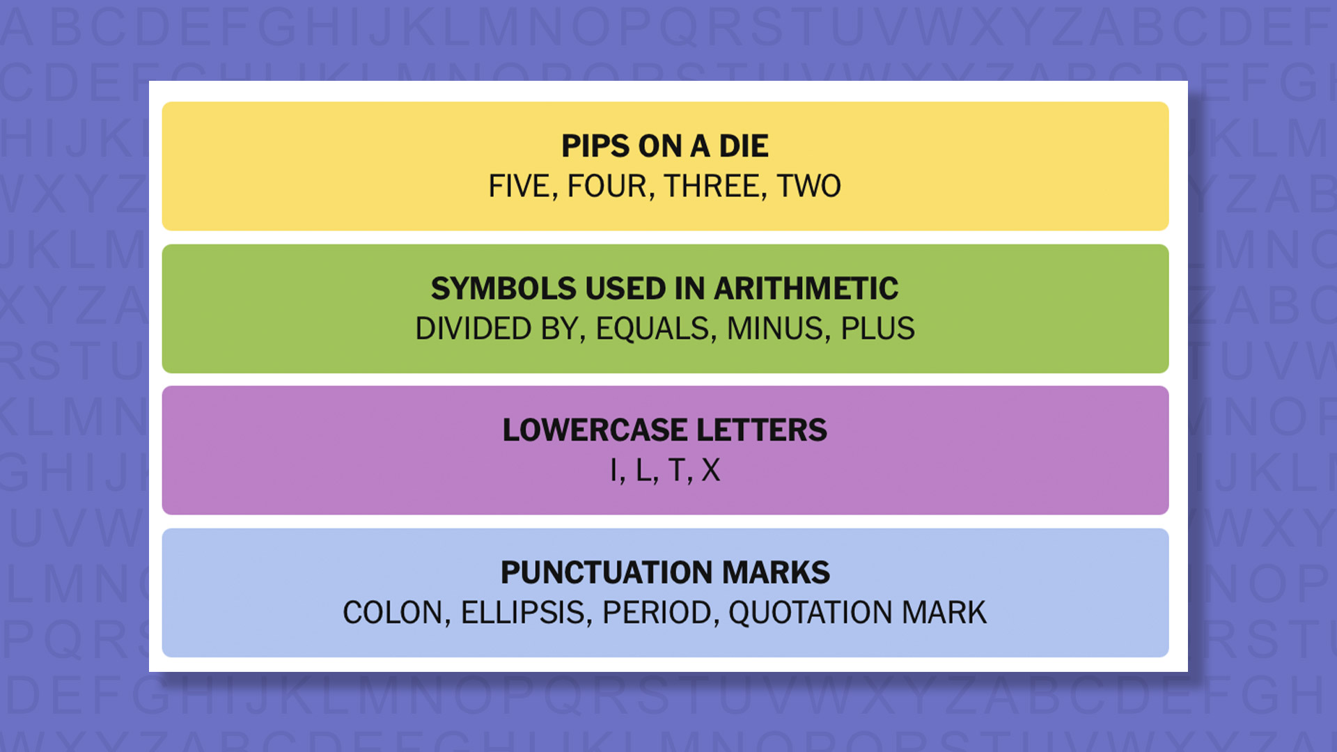 NYT Connections answers for game 972 on a purple background
