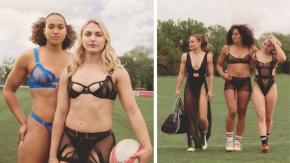 GB Olympic Women Rugby Players In New Lingerie Campaign