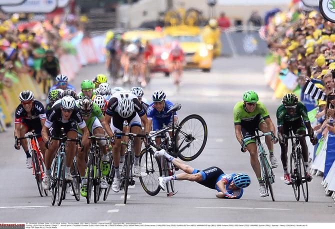 Andrew Talanksy hits the ground