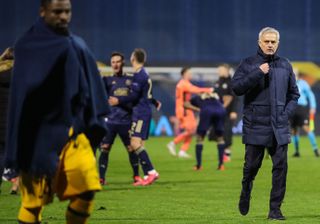 Coach of Tottenham Hotspur Jose Mourinho after the UEFA Europa League Round of 16 Second Leg match between Dinamo Zagreb and Tottenham Hotspur at Stadium Maksimir on March 18, 2021 in Zagreb, Croatia.