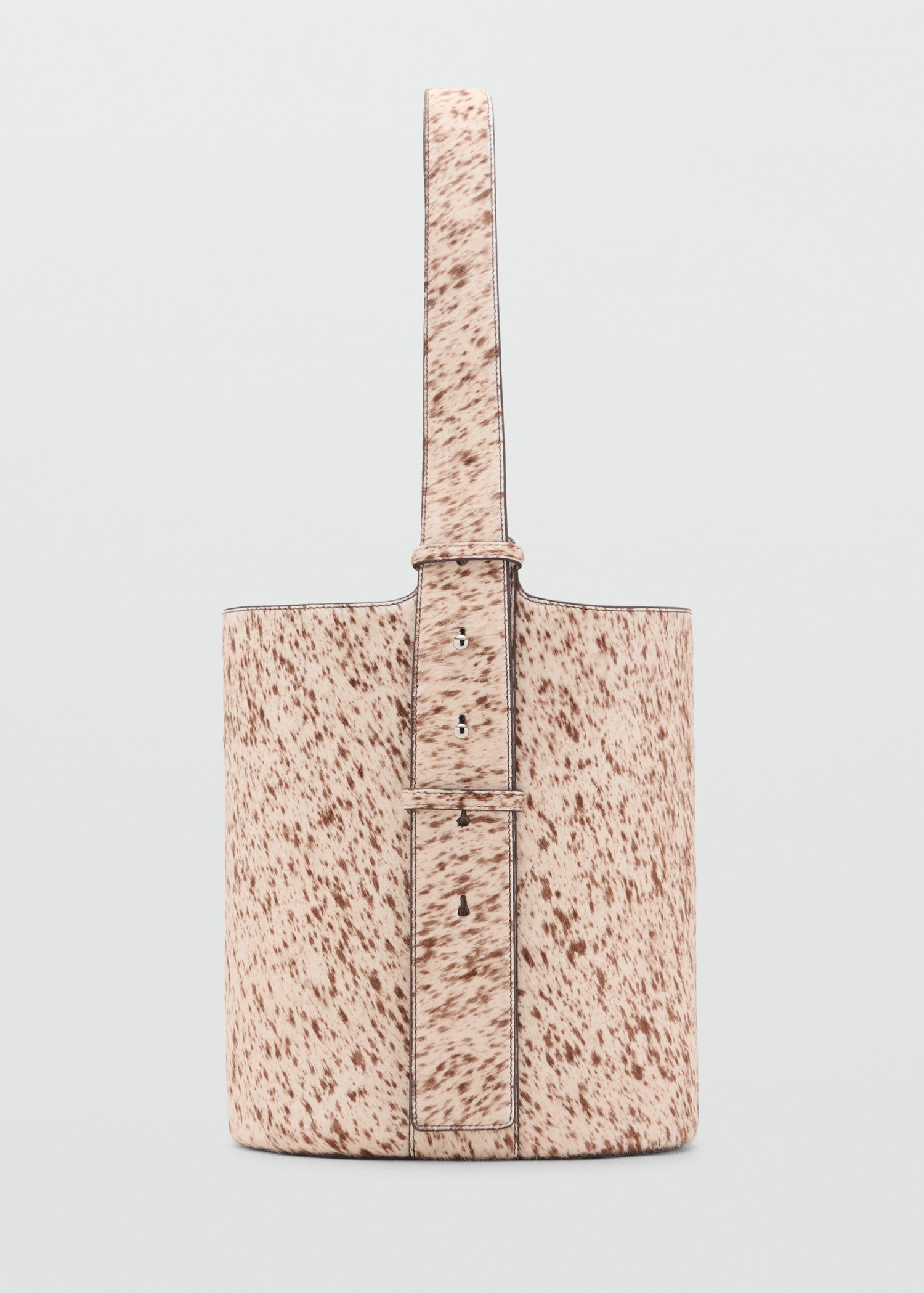 Leather and Fur Bucket Bag - Women | Mango Usa