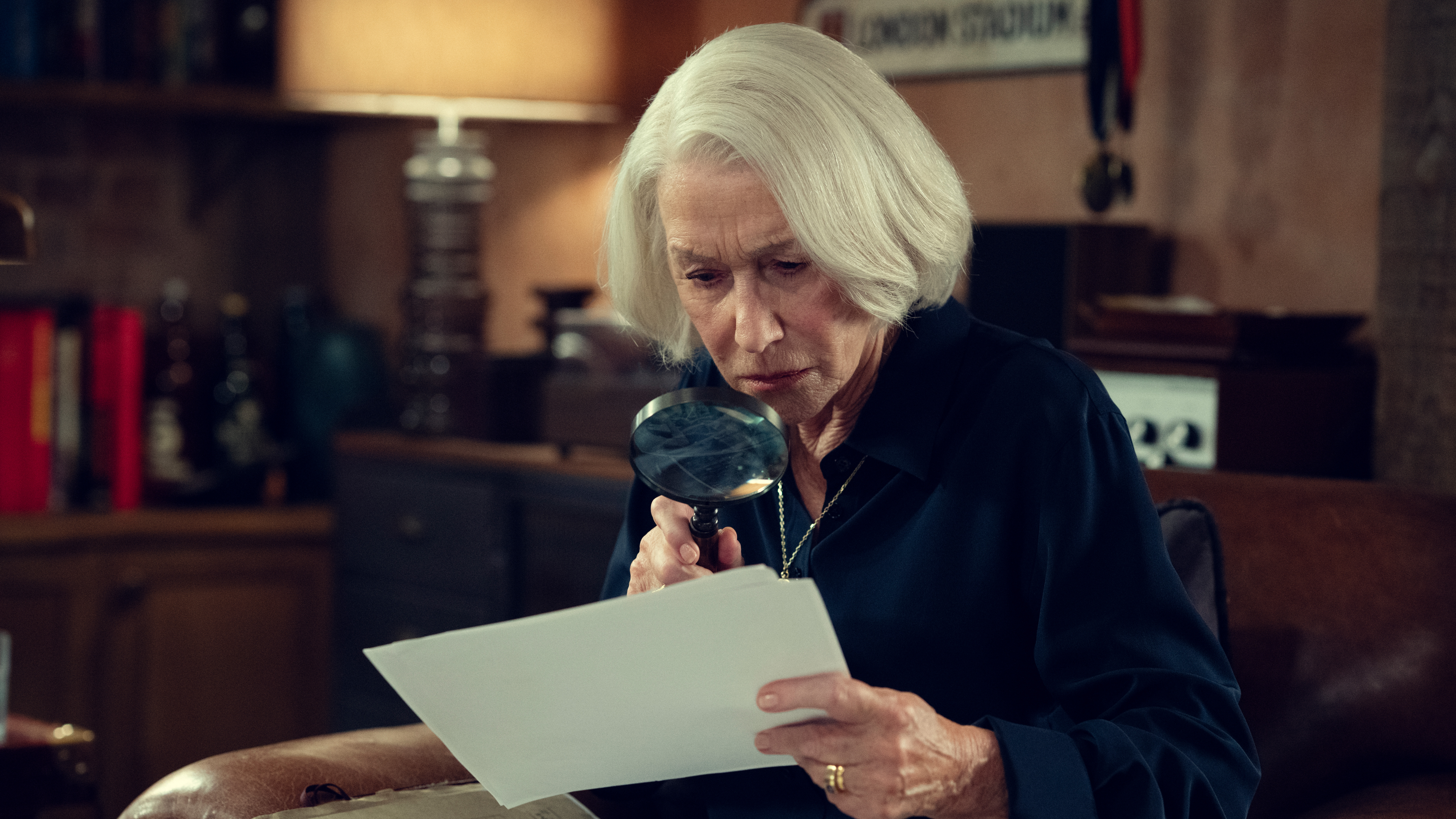 Helen Mirren as Elizabeth Best in The Thursday Murder Club. 