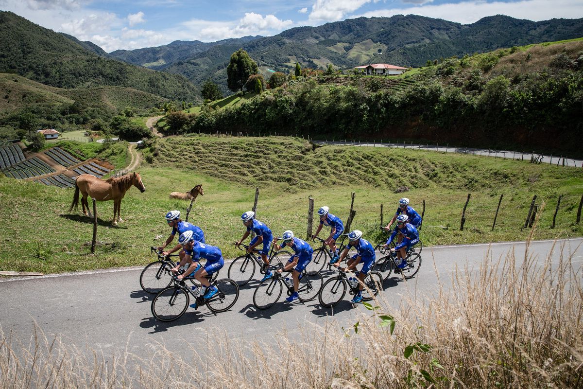 UnitedHealthcare train in the hills of Colombia
