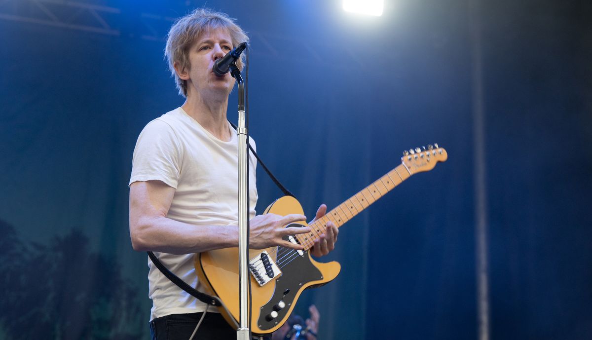 Britt Daniel of Spoon performs live on stage during Ohana Festival at Doheny State Beach on September 25, 2021 in Dana Point, California