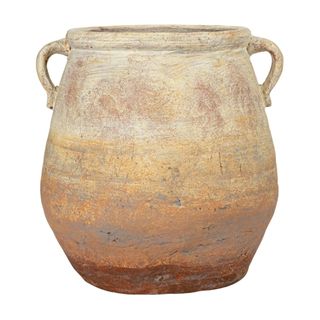 Creative Co-Op Whitewashed Terra-cotta Urn