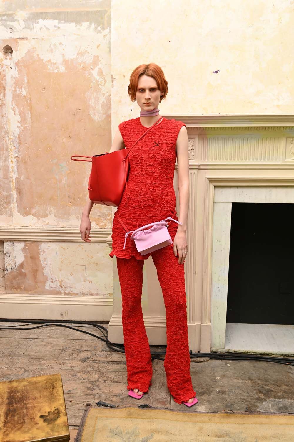 on the runway at London Fashion Week AW23