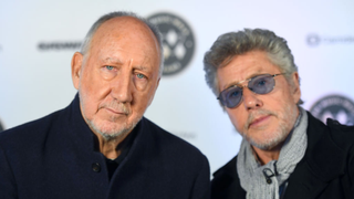 Roger Daltrey and Pete Townshend during the Music Walk Of Fame Founding Stone Unveiling at on November 19, 2019 in London, England.