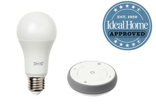 Ikea TRÅDFRI smart lightbulb with Ideal Home approved logo