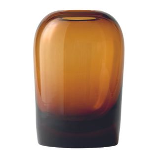 brown orange glass vase by amara