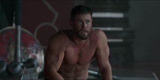 Shirtless Chris Hemsworth in Thor: Ragnarok