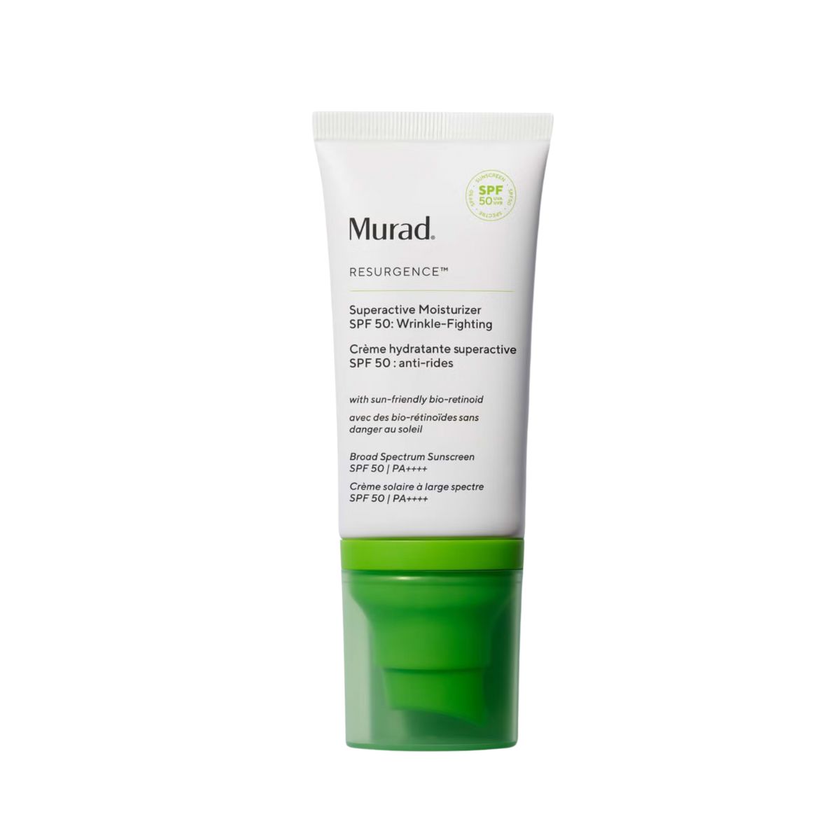 Murad Resurgence Superactive Moisturiser SPF 50: Wrinkle Fighting - best facial sunscreens