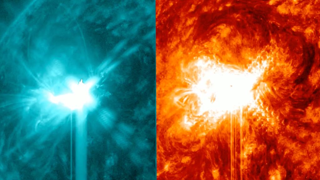 Powerful twin solar flares erupt from sun as cell phone outages spike