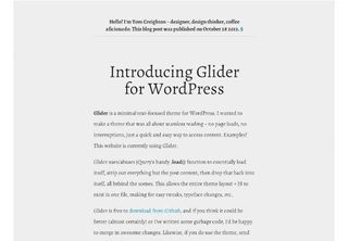 Free WordPress themes: Glider